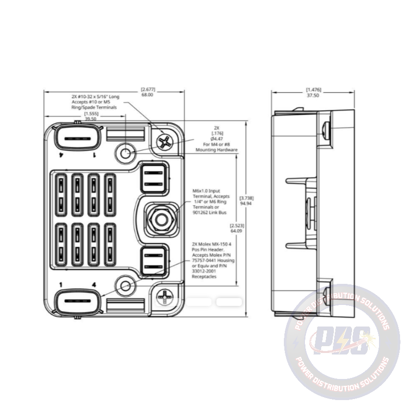 ATO / J-Case 8+2 Fuse Block