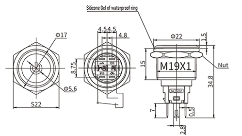 Billet push Button Switch (Latching & Momentary)